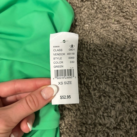 Pacsun LA Hearts Green Laurel Cutout Halter One Piece Swimsuit NWT - Picture 4 of 7